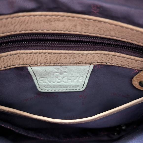 Anuschka hand painted dragonfly Cross body - Picture 9 of 11